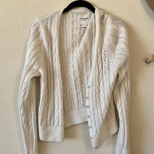 Cream Abercrombie & Fitch Button Up Cardigan
